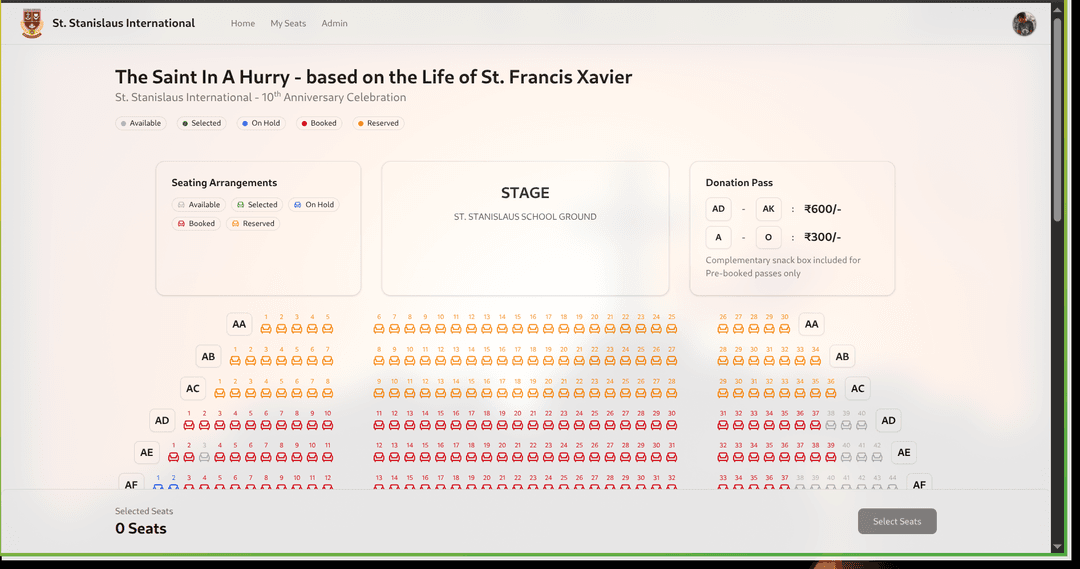 Stanislaus Ticket Booking