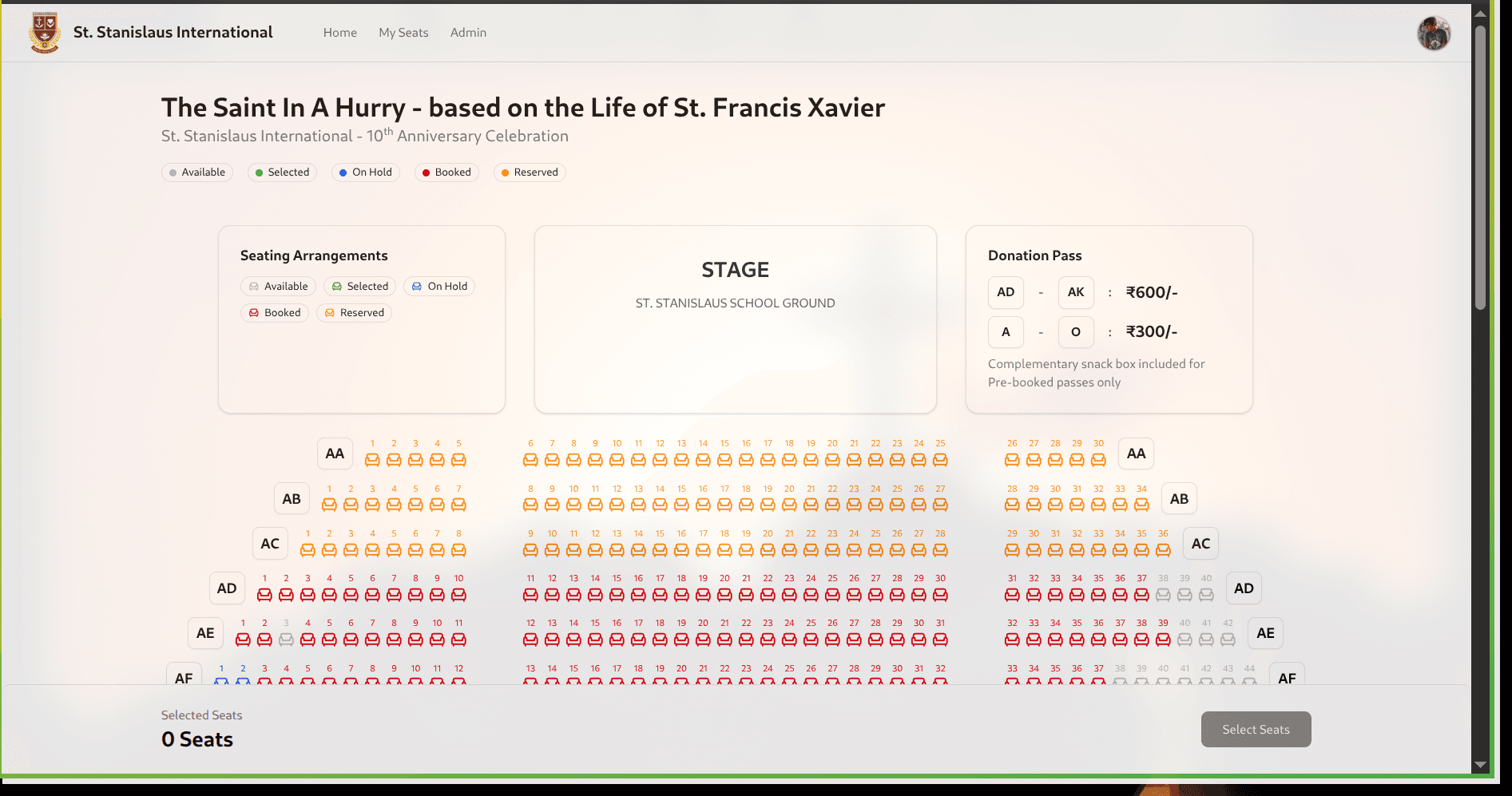 Stanislaus Ticket Booking